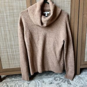 Woolen Bloom cowl neck camel sweater s